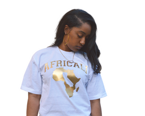 Africali Peace T-Shirt Gold Foil Design