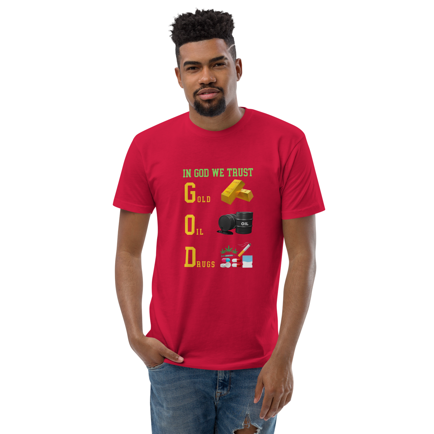 In God We Trust - Men's Fitted T-Shirt