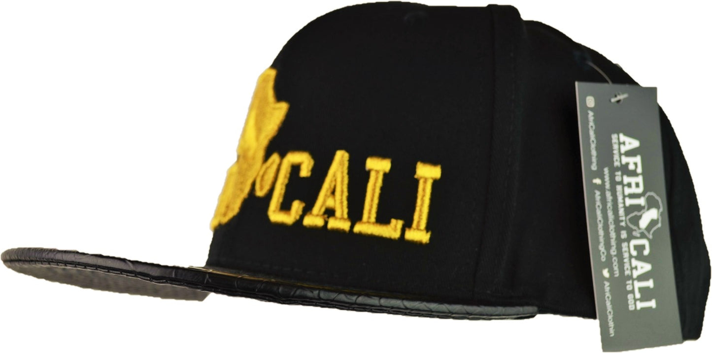 Snapback - Black & Gold Embroidered Design