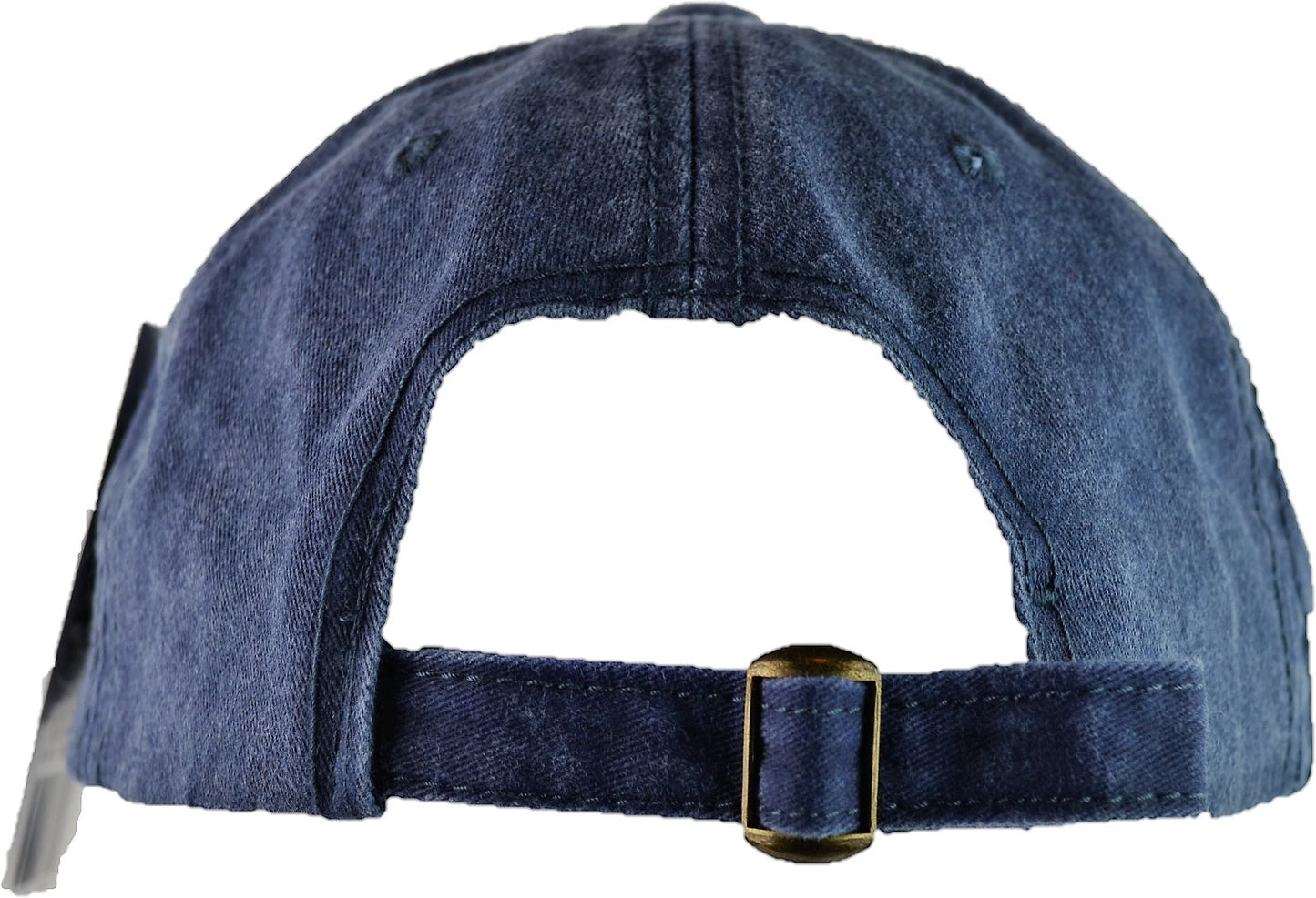 Dad Hat - Navy Distressed & Blue/White Embroidered Design