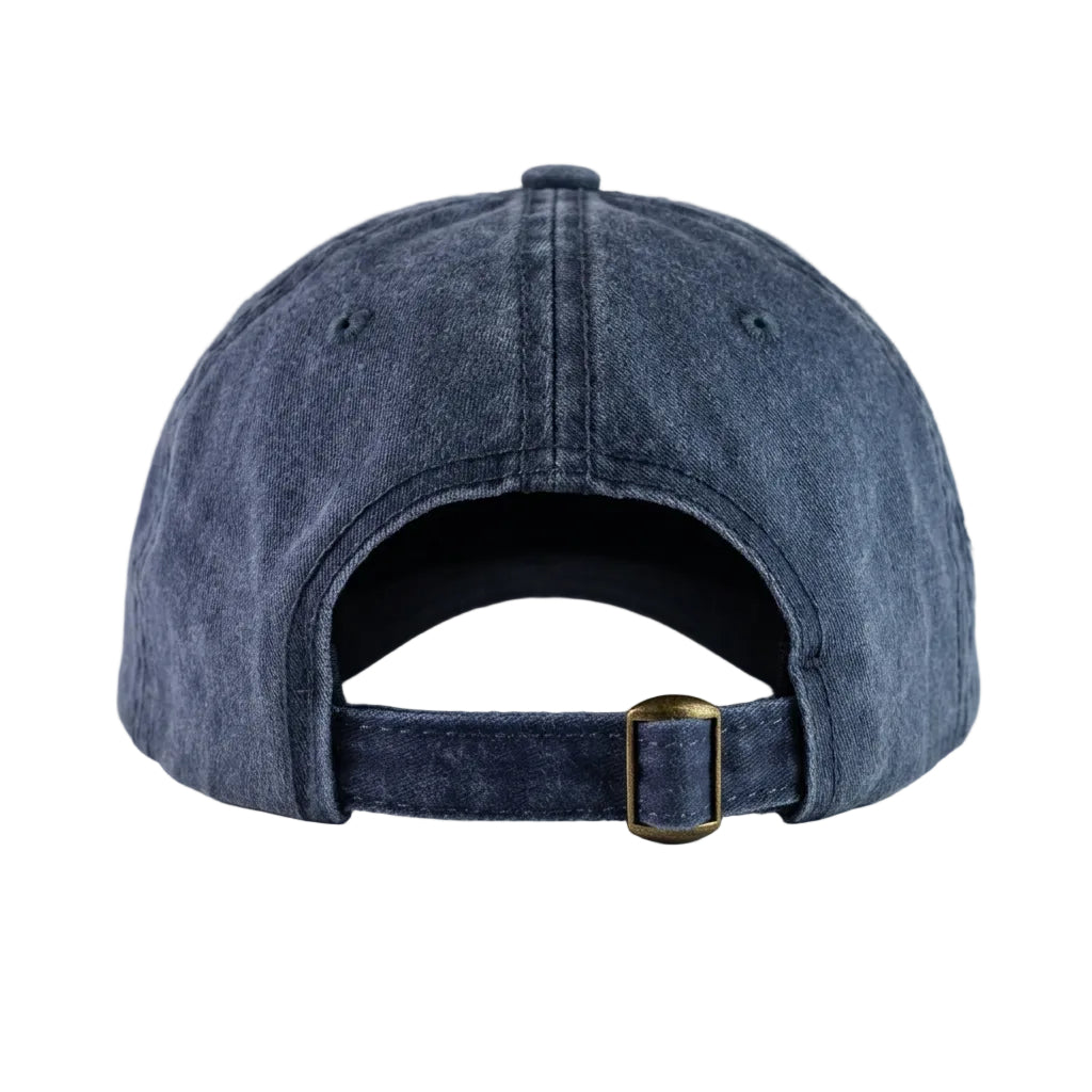 Africali Love Dad Hat - Navy Distressed & Blue/White Embroidered Design
