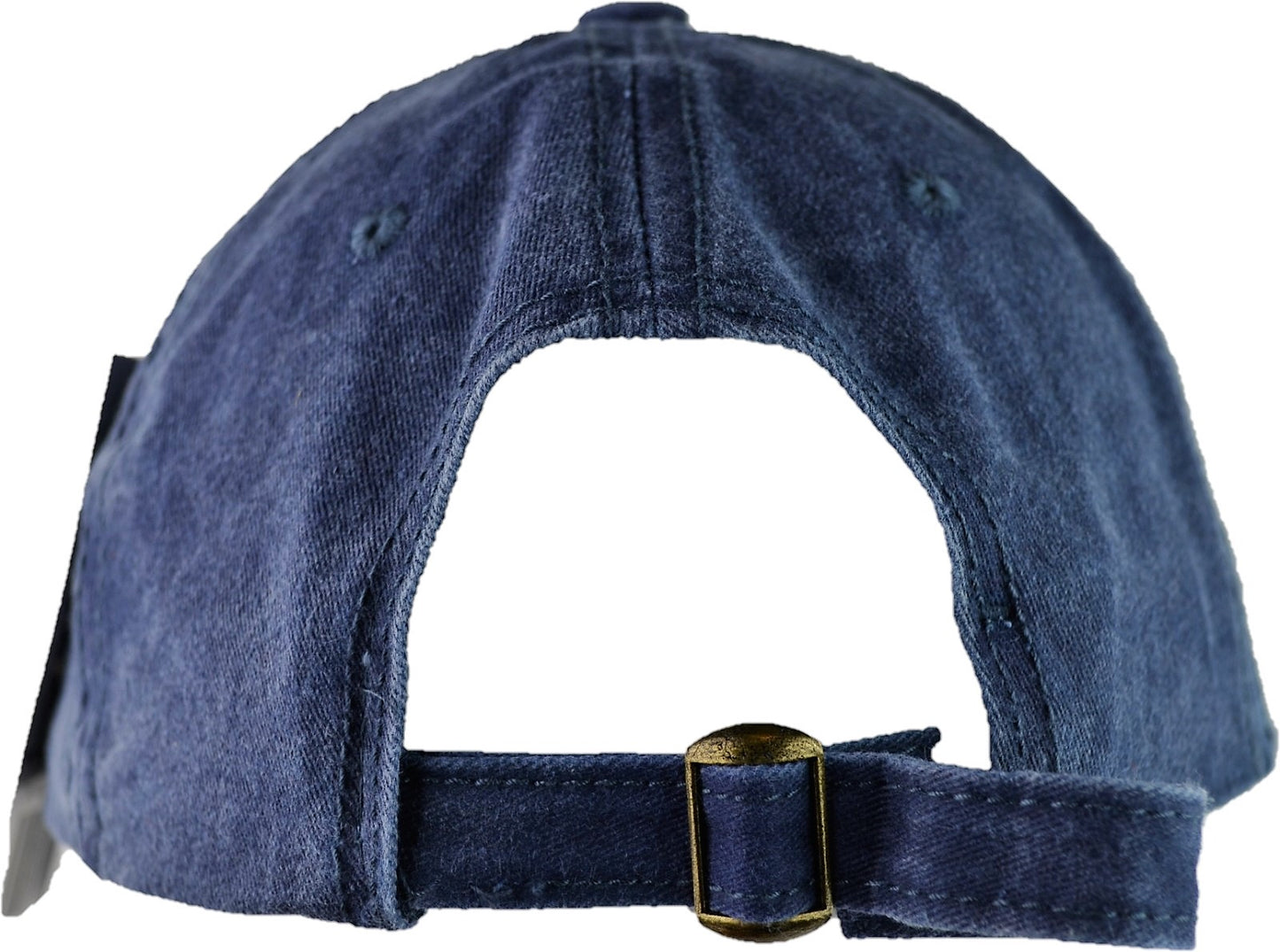 Dad Hat - Navy Distressed & Royal Gold Embroidered Design