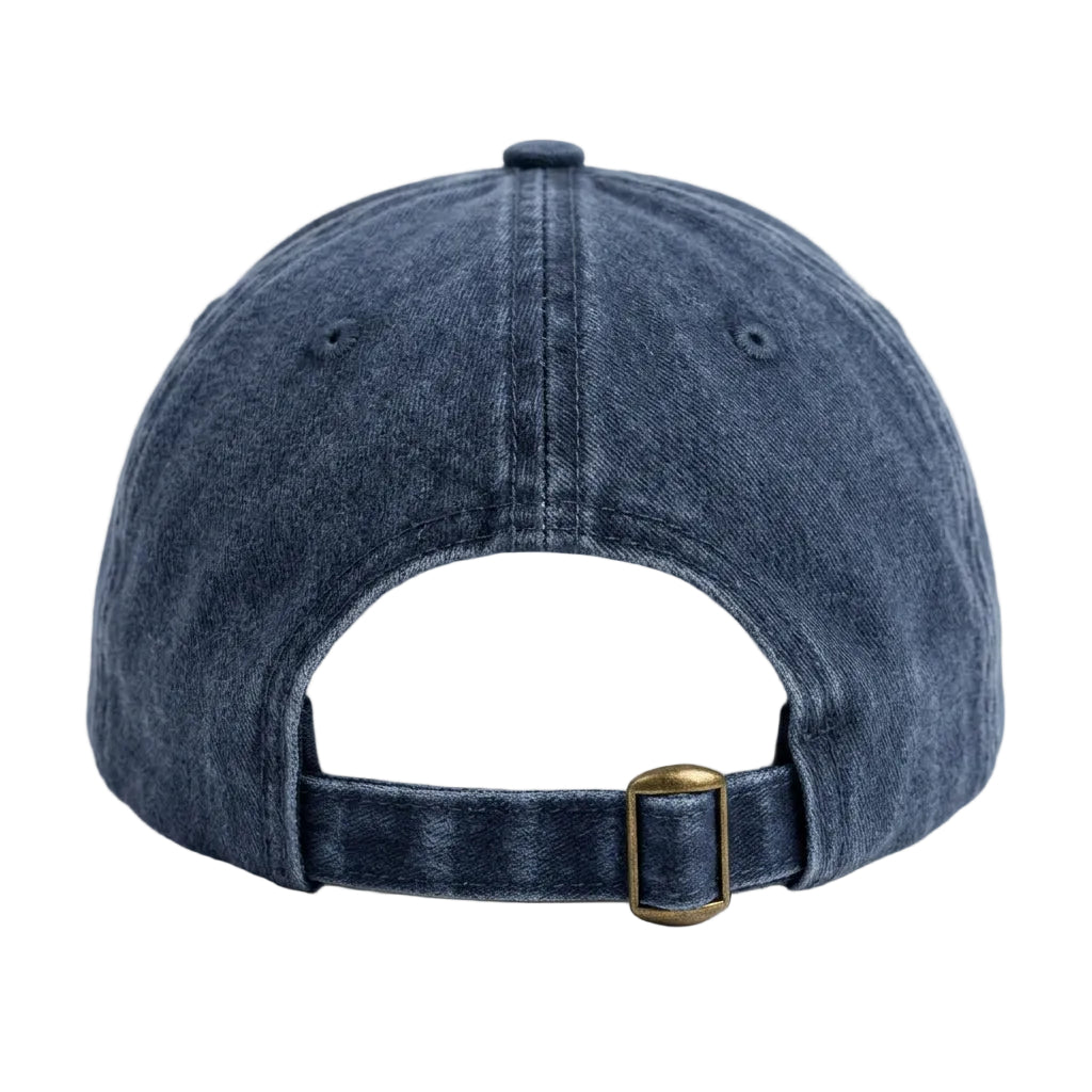 Africali Love Dad Hat - Navy Distressed & Royal Gold Embroidered Design