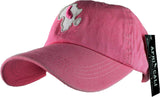 Dad Hat - Pink Distressed & White/Pink Embroidered Design