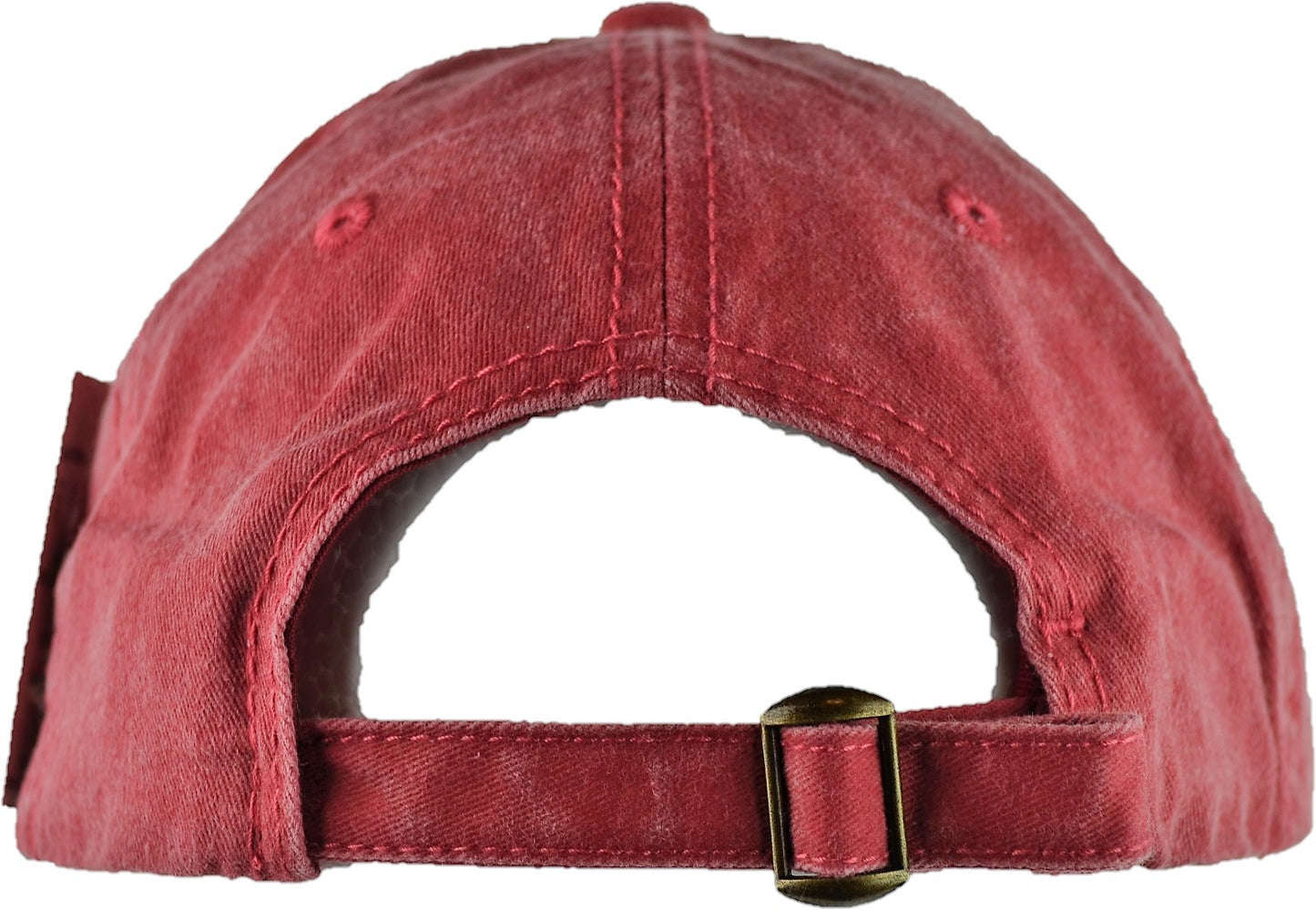 Dad Hat - Red Distressed & White/Red Embroidered Design