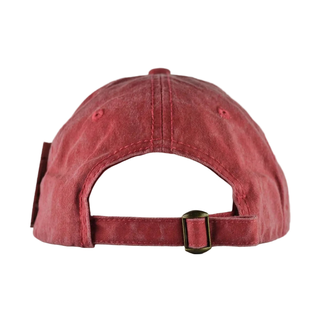 Africali Love Dad Hat - Red Distressed & White/Red Embroidered Design
