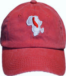 Dad Hat - Red Distressed & White/Red Embroidered Design