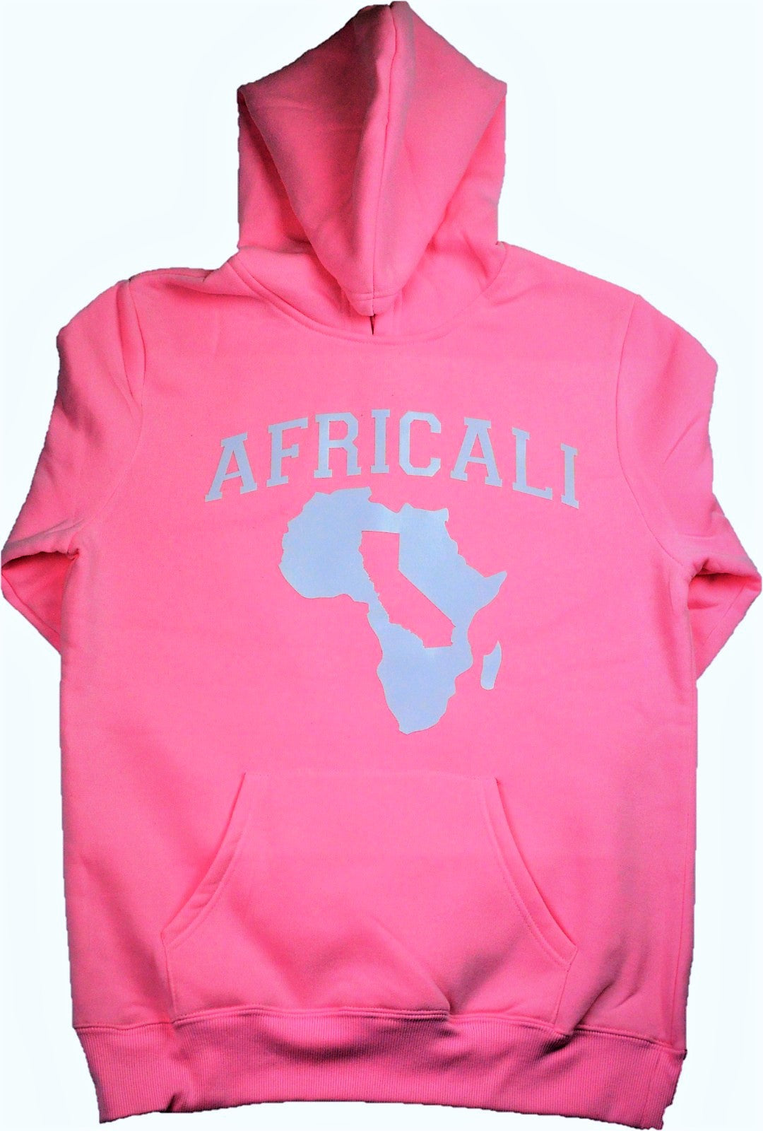 AFRICALI PEACE HOODIE - PINK & WHITE DESIGN