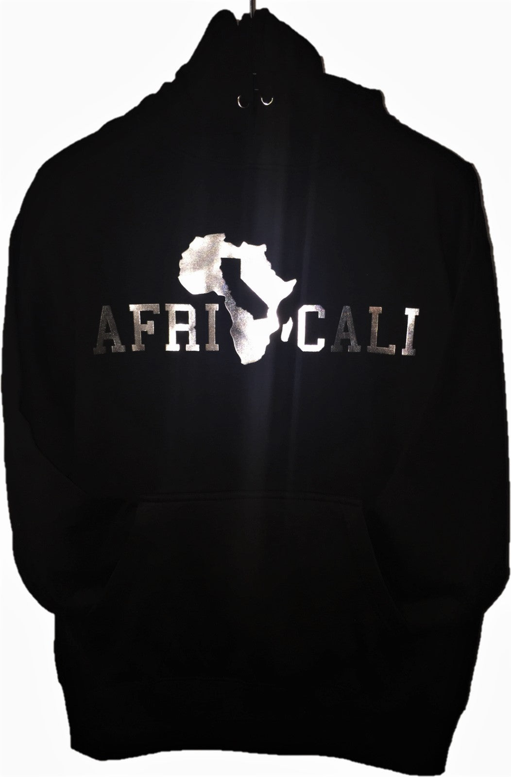 AFRICALI UNITY HOODIE - BLACK & SILVER DESIGN