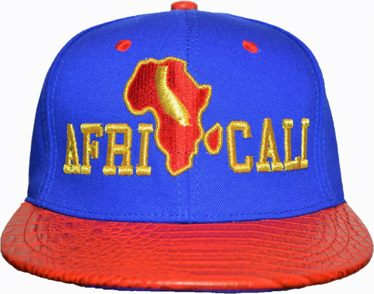 Snapback - Blue/Red & Gold Embroidered Design