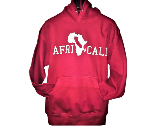 AFRICALI UNITY SWEATSUITS - MAROON BURGUNDY & WHITE DESIGN
