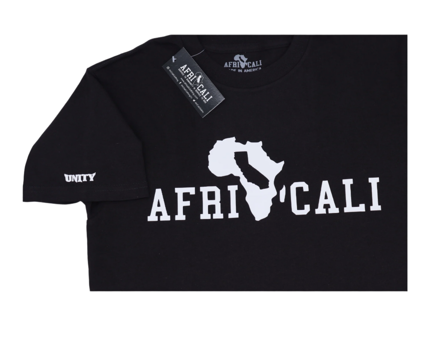 AFRICALI UNITY T-SHIRT - BLACK & WHITE DESIGN