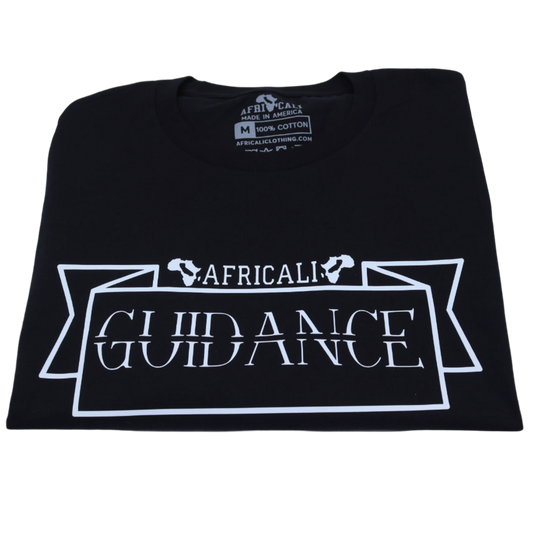 AFRICALI GUIDANCE T-SHIRT- BLACK & WHITE DESIGN
