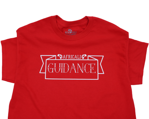 GUIDANCE T-SHIRT- RED & WHITE DESIGN