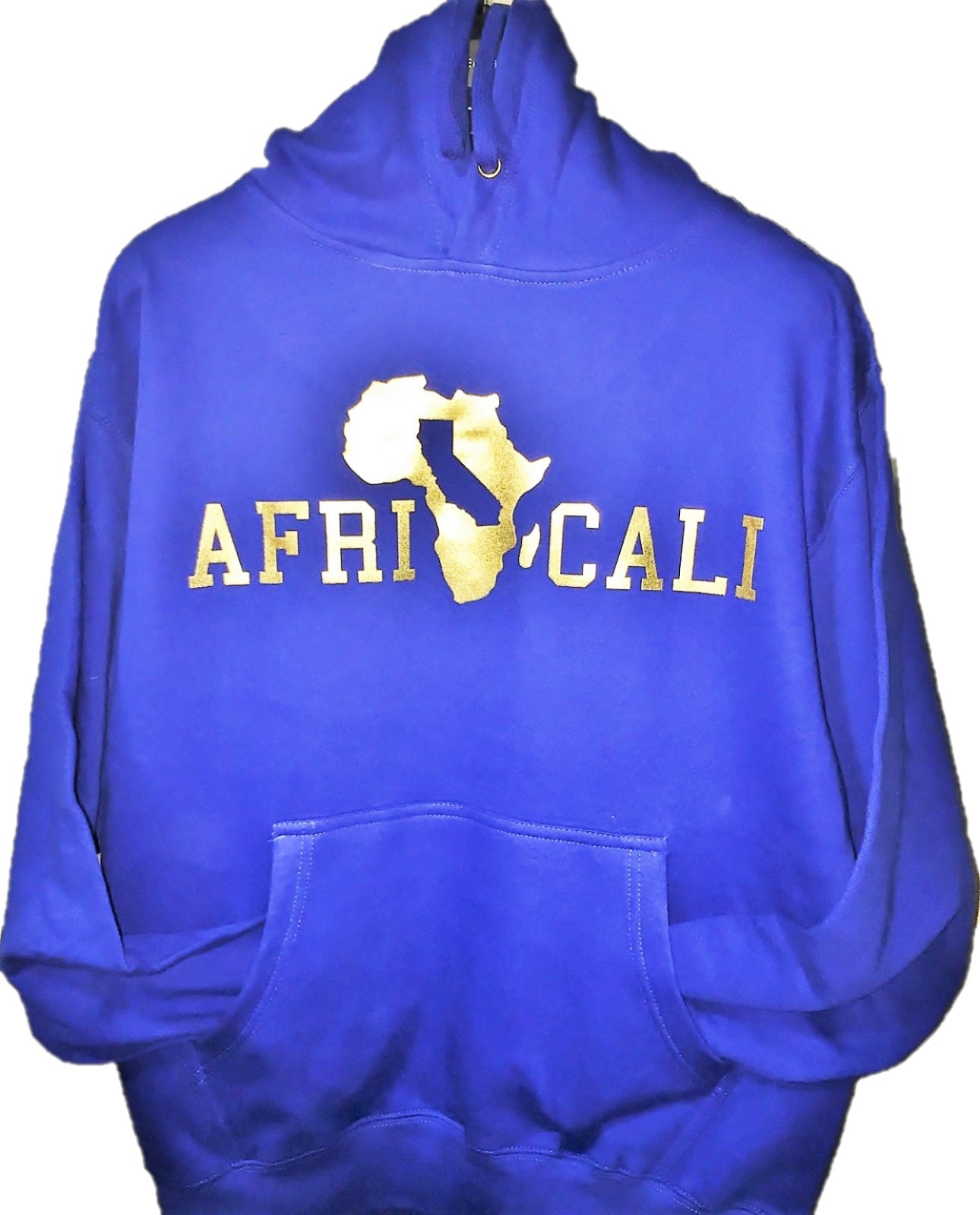 AFRICALI UNITY HOODIE - ROYAL BLUE & GOLD FOIL DESIGN