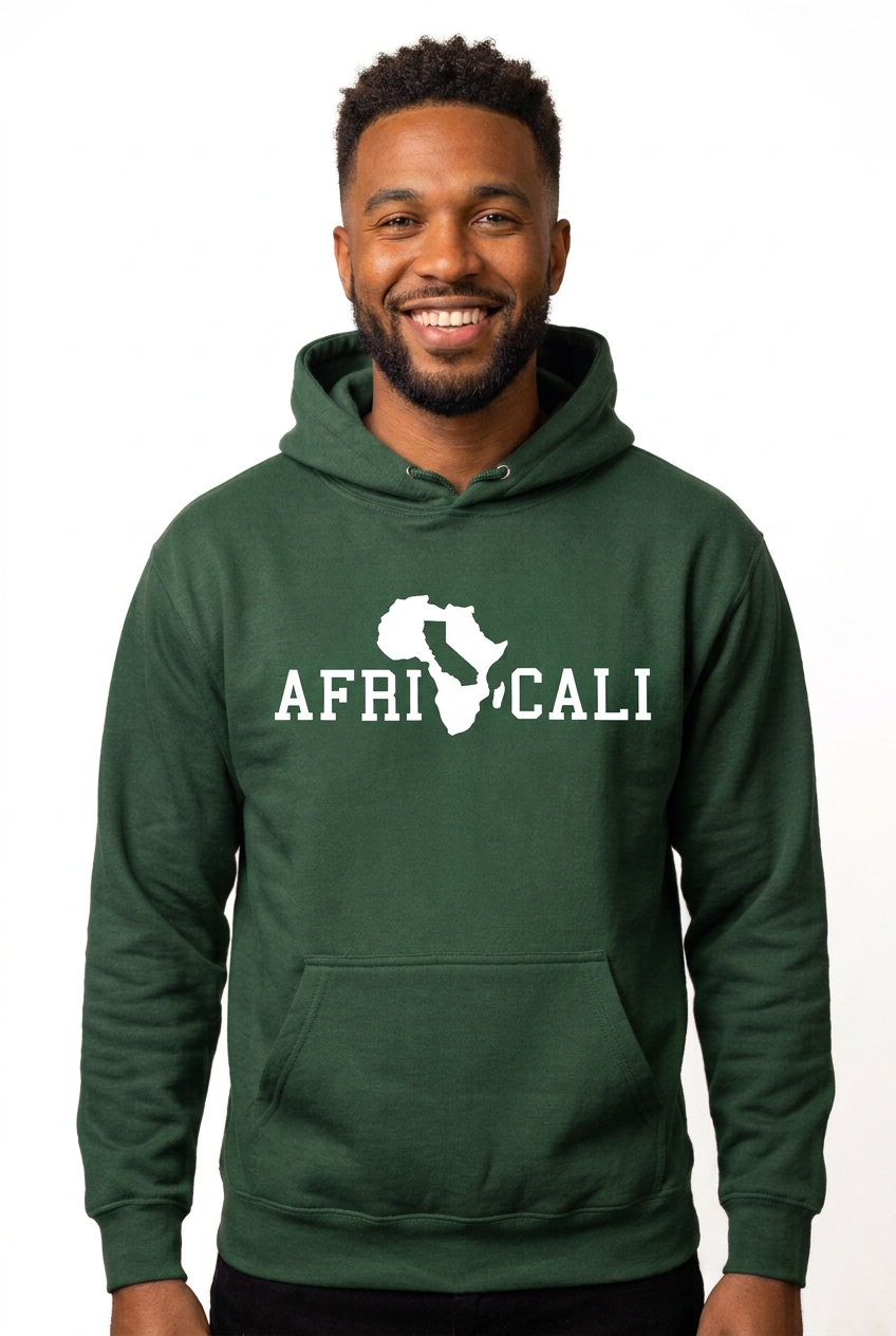 African American man, green Unity hoodie