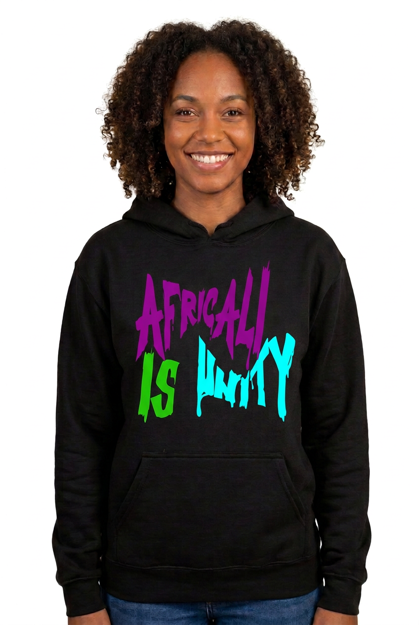 African American woman, black Africali Is Unity hoodie
