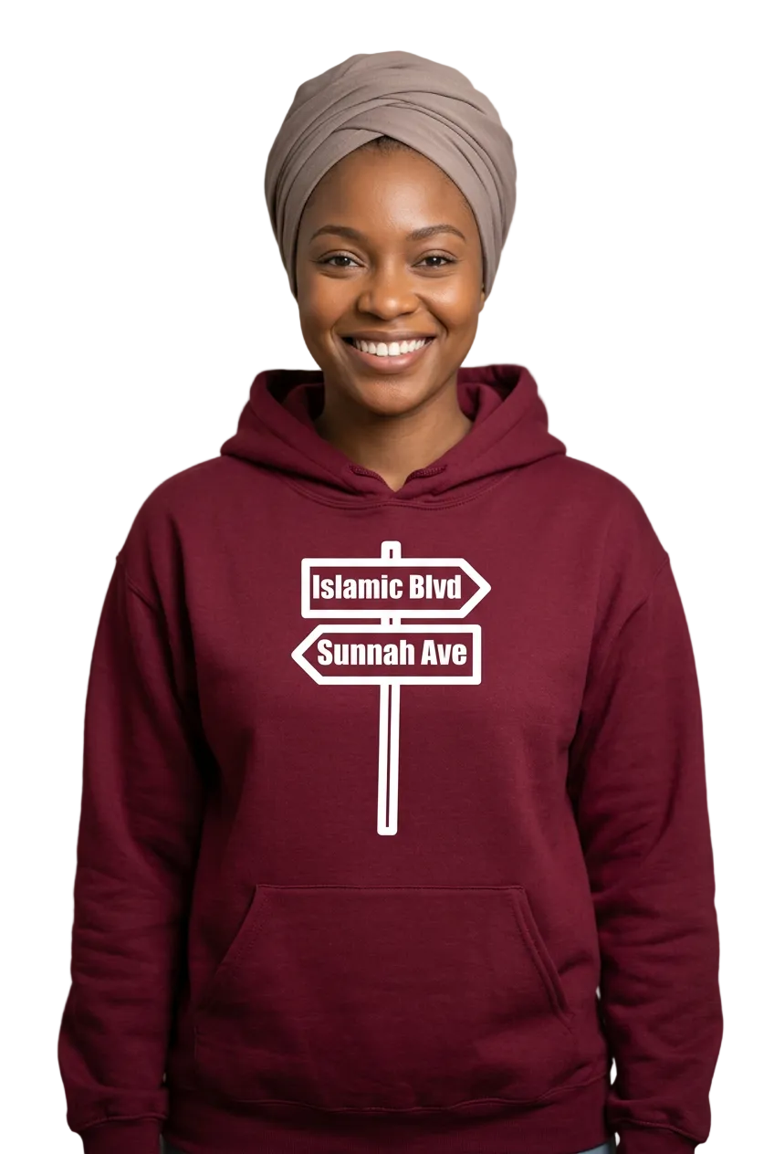 African American woman, burgundy hoodie and taupe headwrap