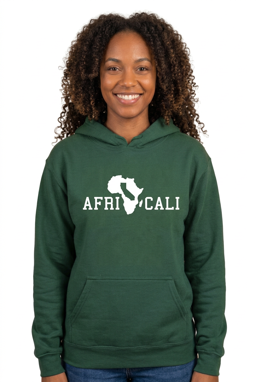 African American woman, green Unity hoodie