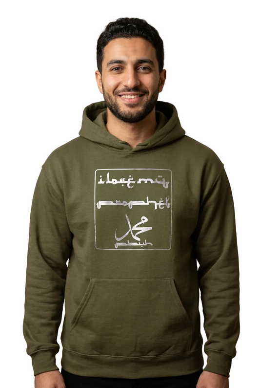 Arab American man, olive green