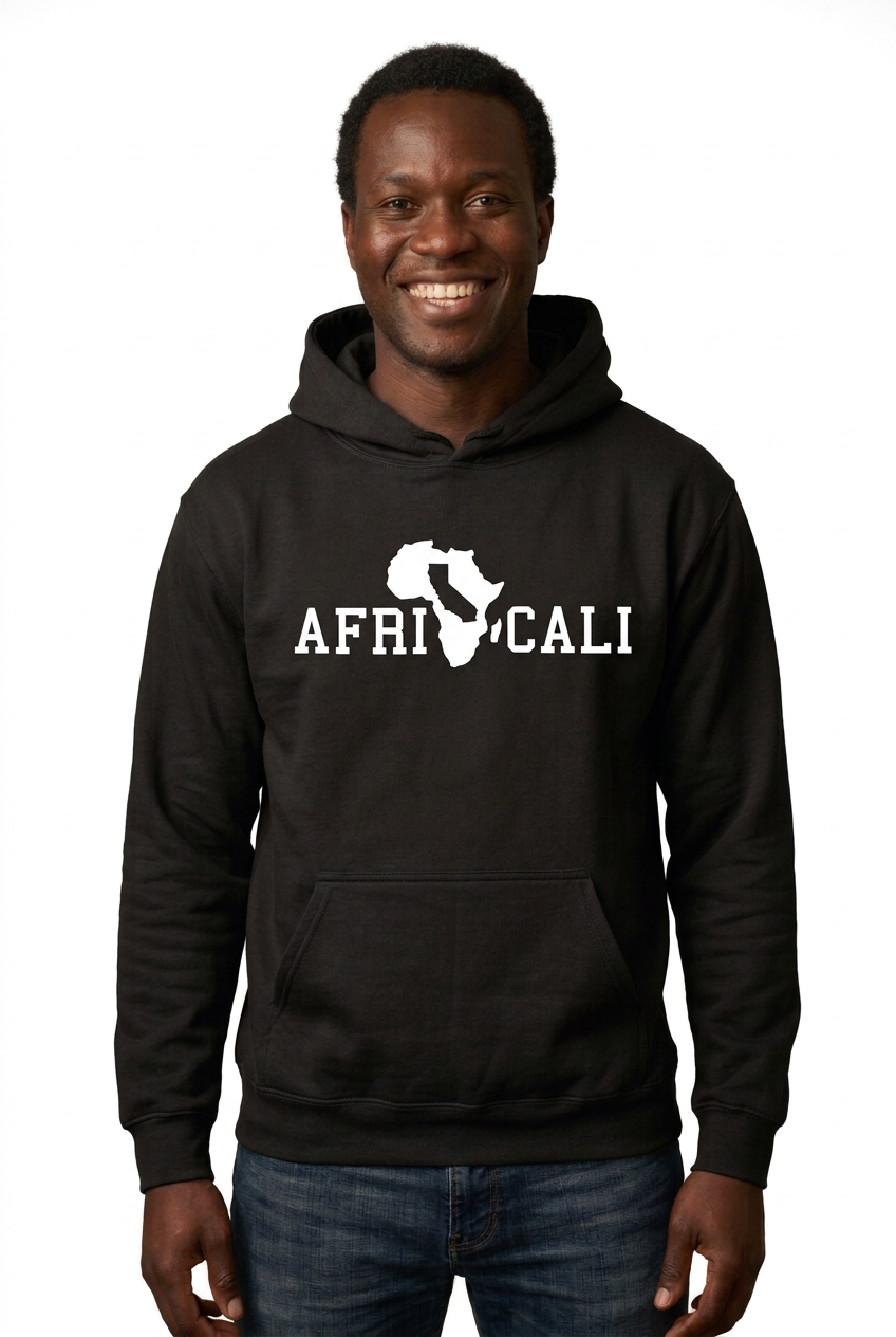 Black African man, black Unity hoodie