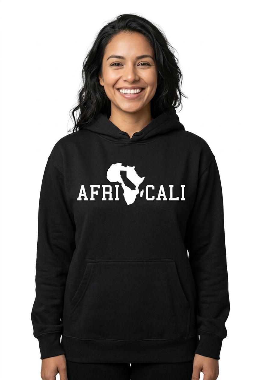Hispanic American woman, black Unity hoodie