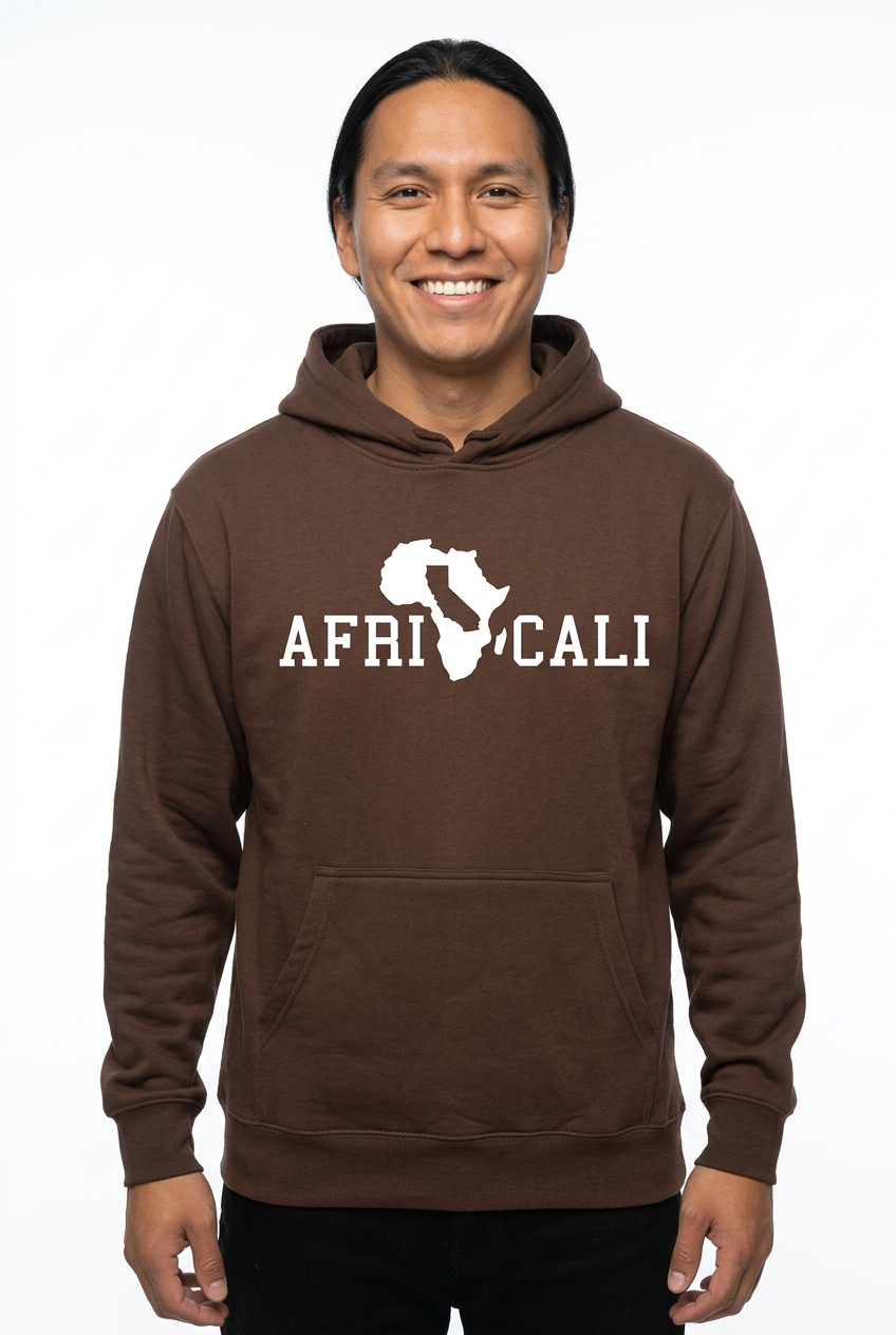 Native American man, brown Unity hoodie
