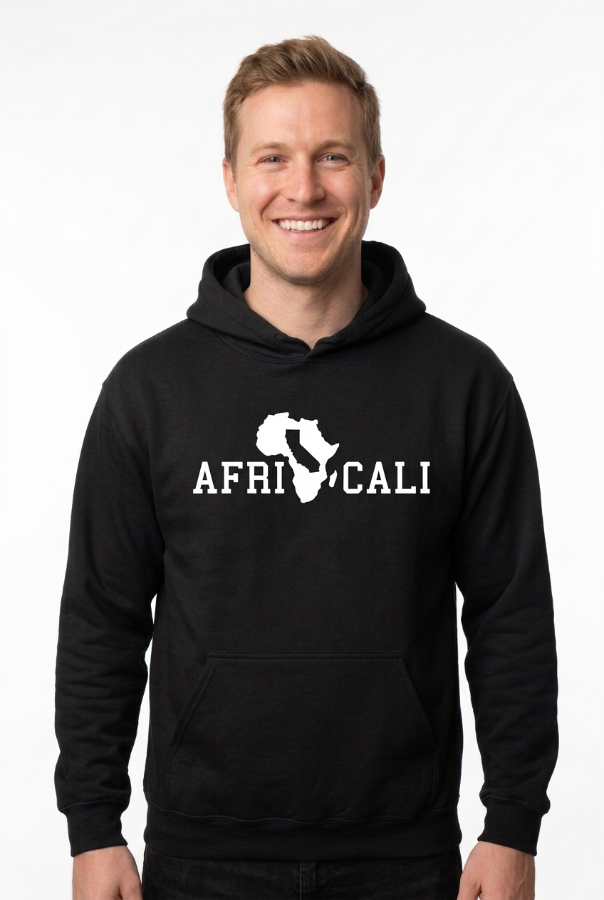 White Caucasian man, black Unity hoodie