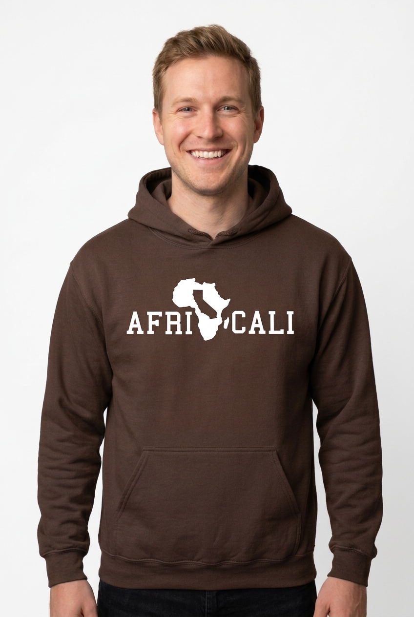 White Caucasian man, brown Unity hoodie