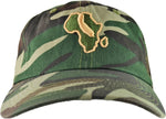 Dad Hat - Camouflage & Green/Light Brown Embroidered Design