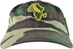 Dad Hat - Camouflage & Green/Royal Gold Embroidered Design