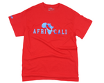 UNITY T-SHIRT - RED & METALLIC BLUE FOIL DESIGN