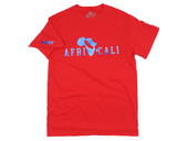 UNITY T-SHIRT - RED & METALLIC BLUE FOIL DESIGN